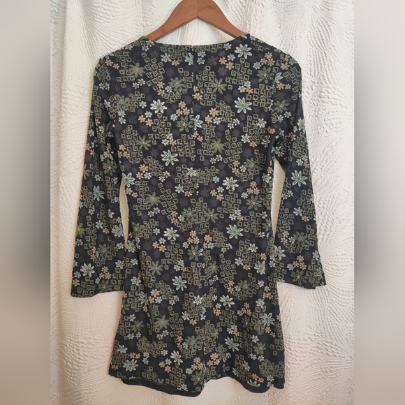 Vintage Express Hippie Style Mini Dress - Picture 6 of 6